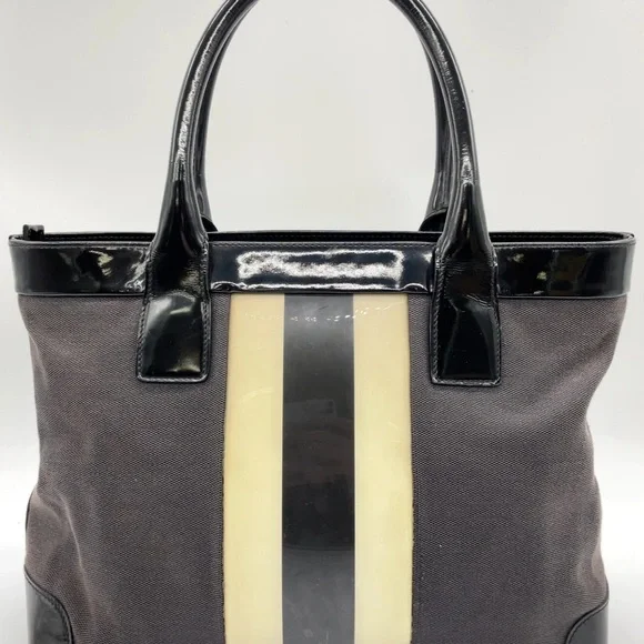 Gucci Black and Cream Structured Tote Bag - Picture 3 of 16